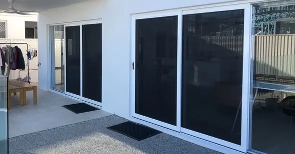 Security screen sliding door installation