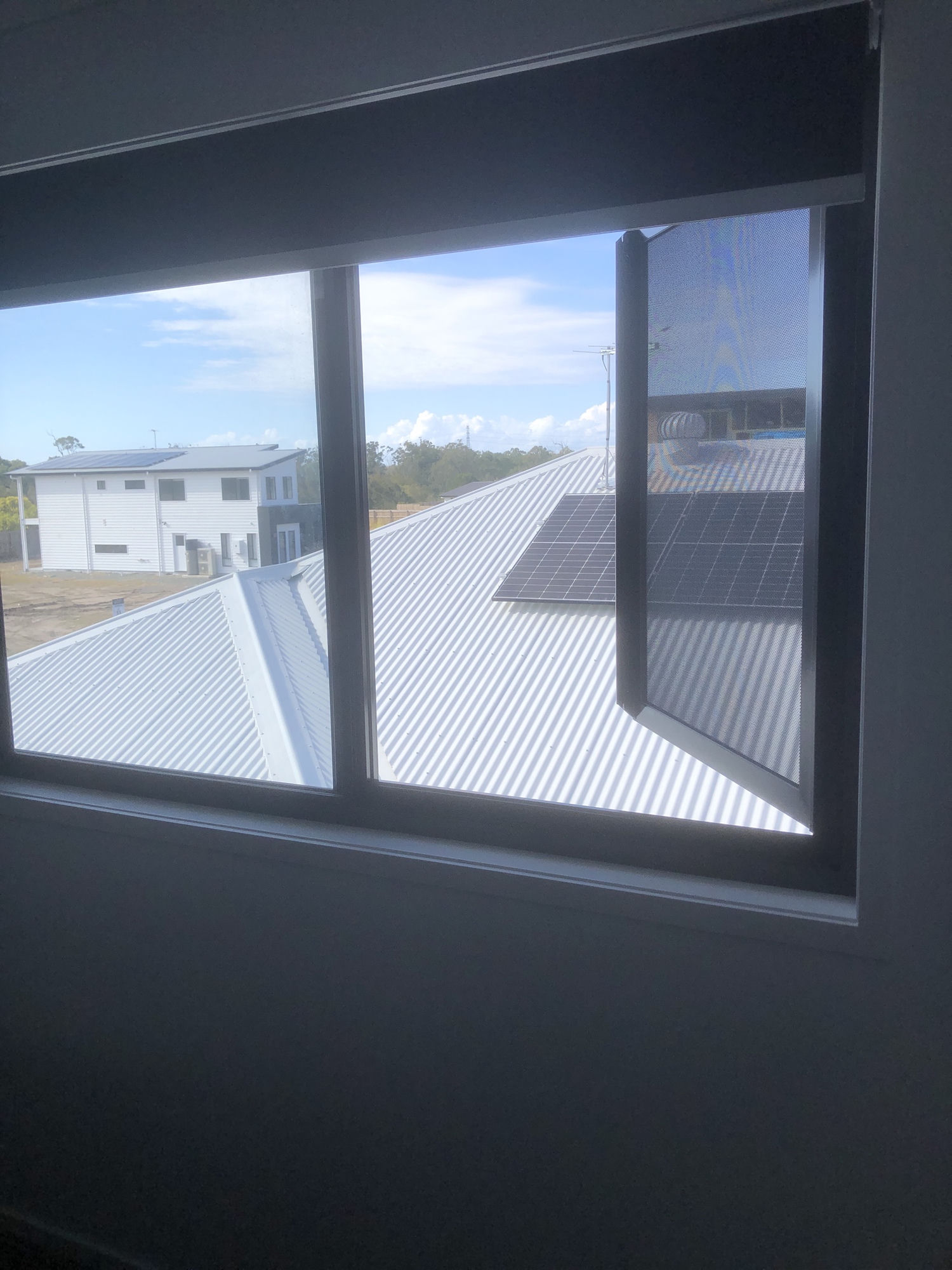 Security window screens in residential home